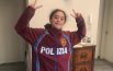 Una felpa della polizia e il messaggio del questore per Maria Gabriella Lucarini