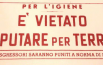 «Vietato sputare per terra»