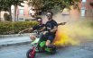 Due scoppiettanti mini stuntman si sfidano in sidecar a Serrapetrona