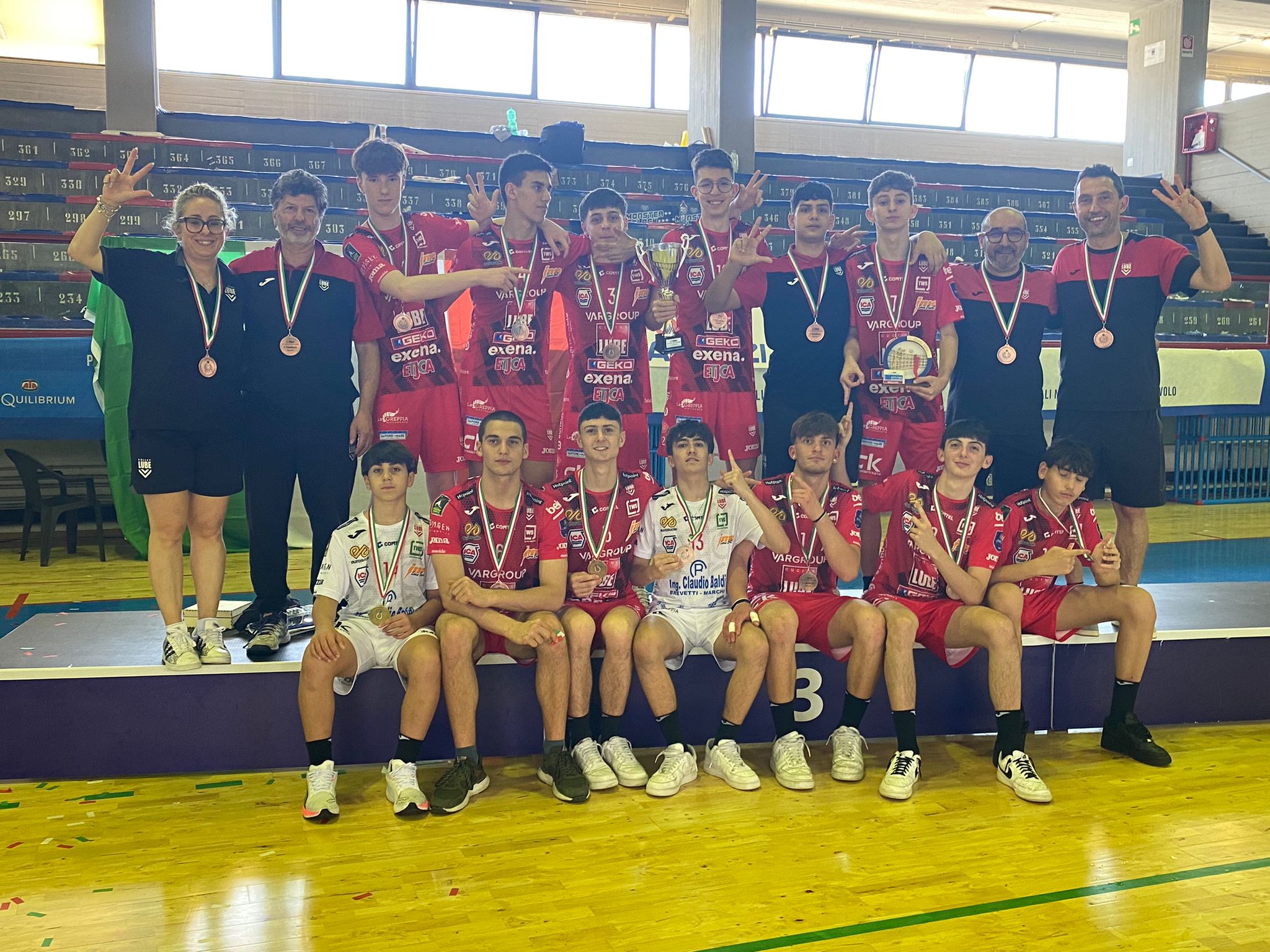 Nazionale under 15, bronzo per Academy  Volley  Lube: Talevi miglior alzatore d’Italia