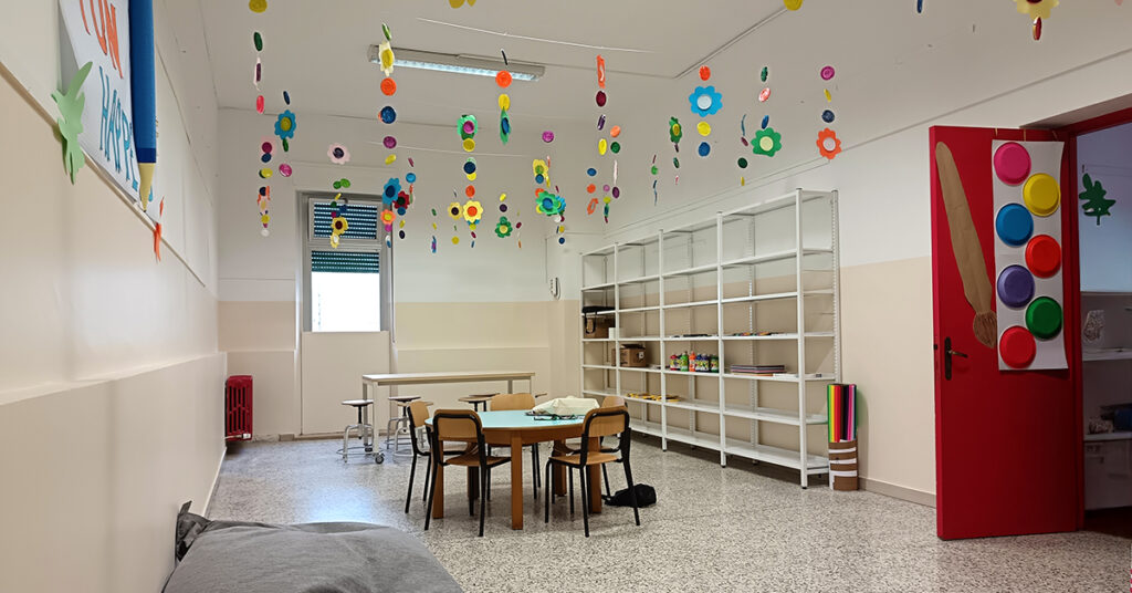 L'inaugurazione del laboratorio d'arte