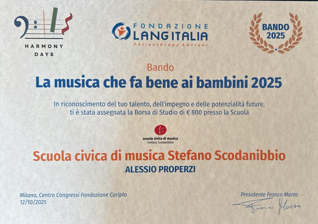 Alessio Properzi premiato a Milano