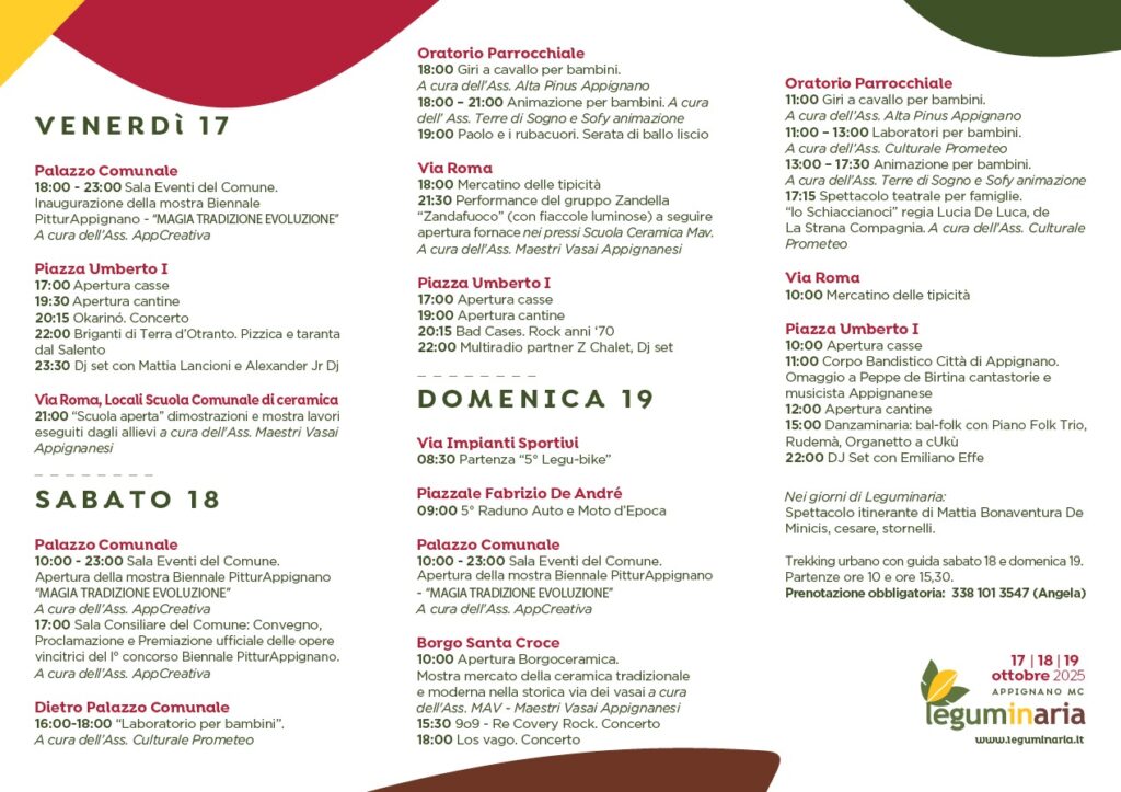 Il programma di Leguminaria