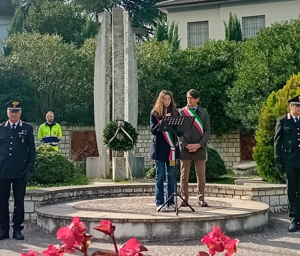 Matilde Angeloni con il sindaco Mariano Calamita