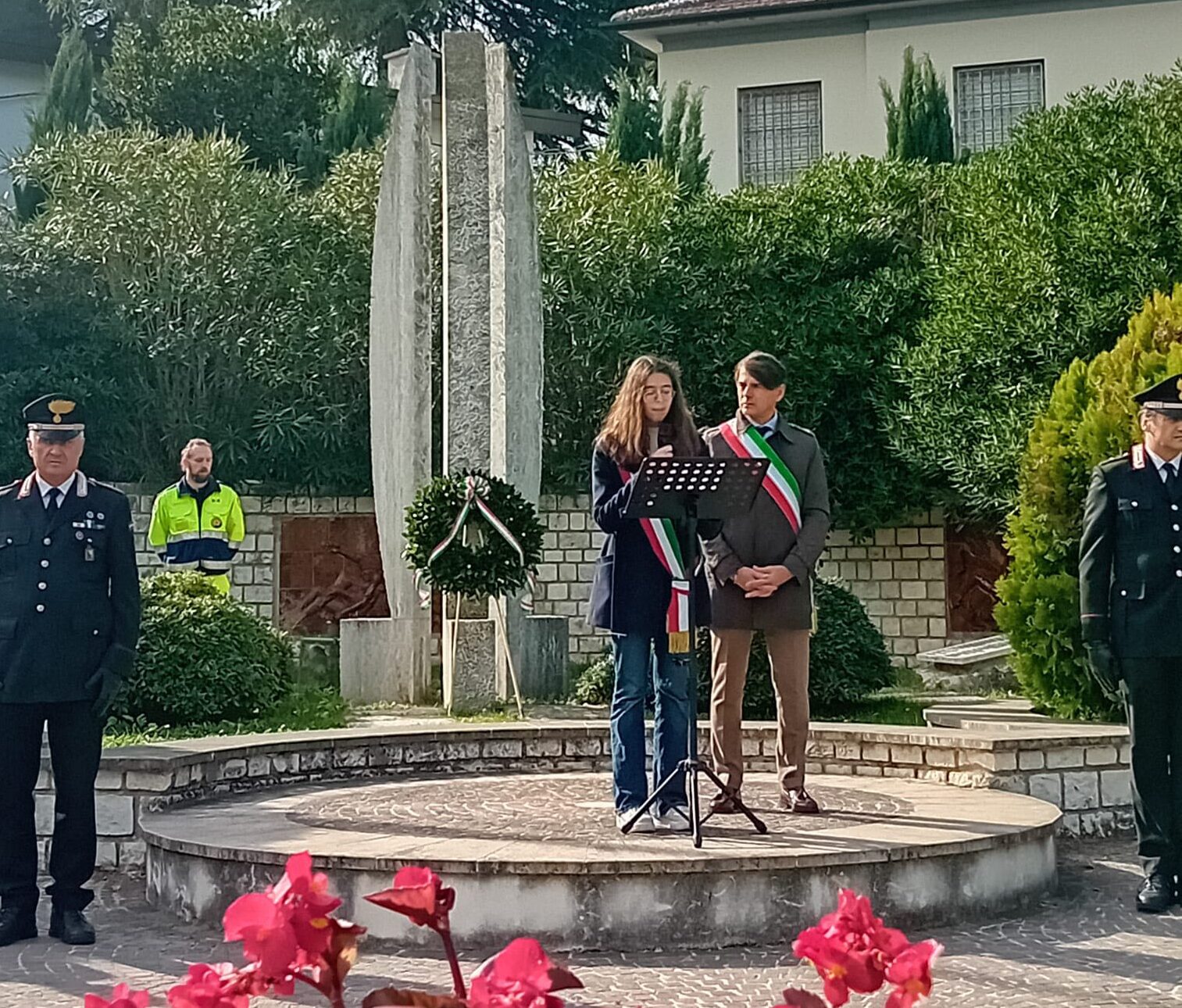 Matilde Angeloni con il sindaco Mariano Calamita