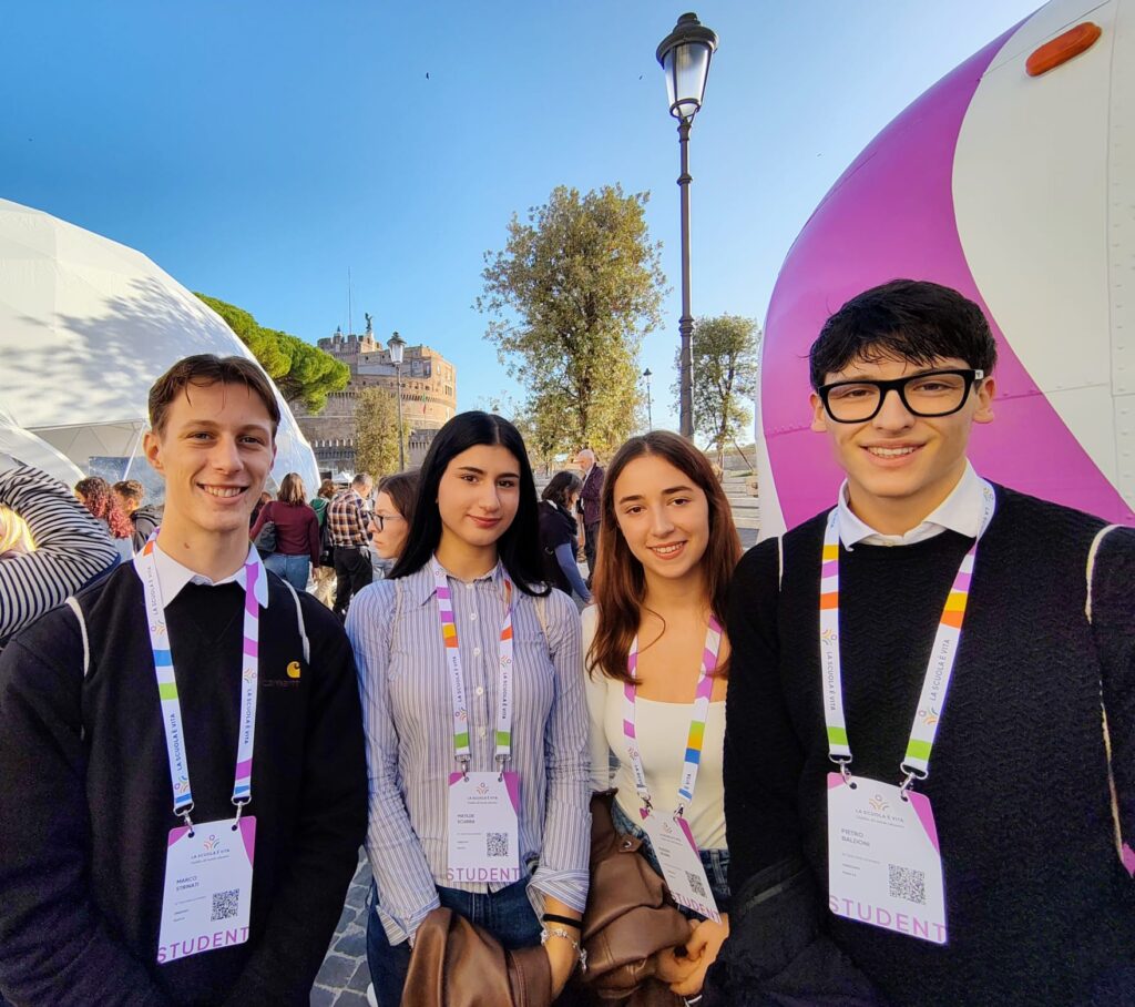 Pietro Baldoni, Alessia Rosini, Matilde Sciarra e Marco Strinati al Giubileo mondiale dell'educazione