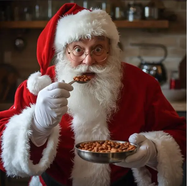 Ai Sapori de na orda Babbo Natale mangia fagioli