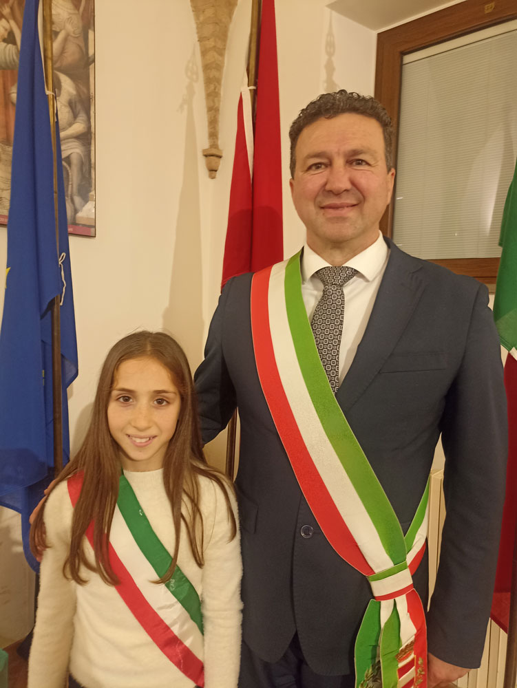 La sindaca Rebecca Cingolani e il sindaco Mauro Sclavi