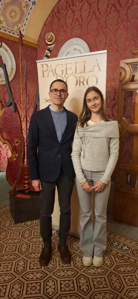 Pagella d'oro, Angelica Garbuglia con il dirigente Mirko Calzetti