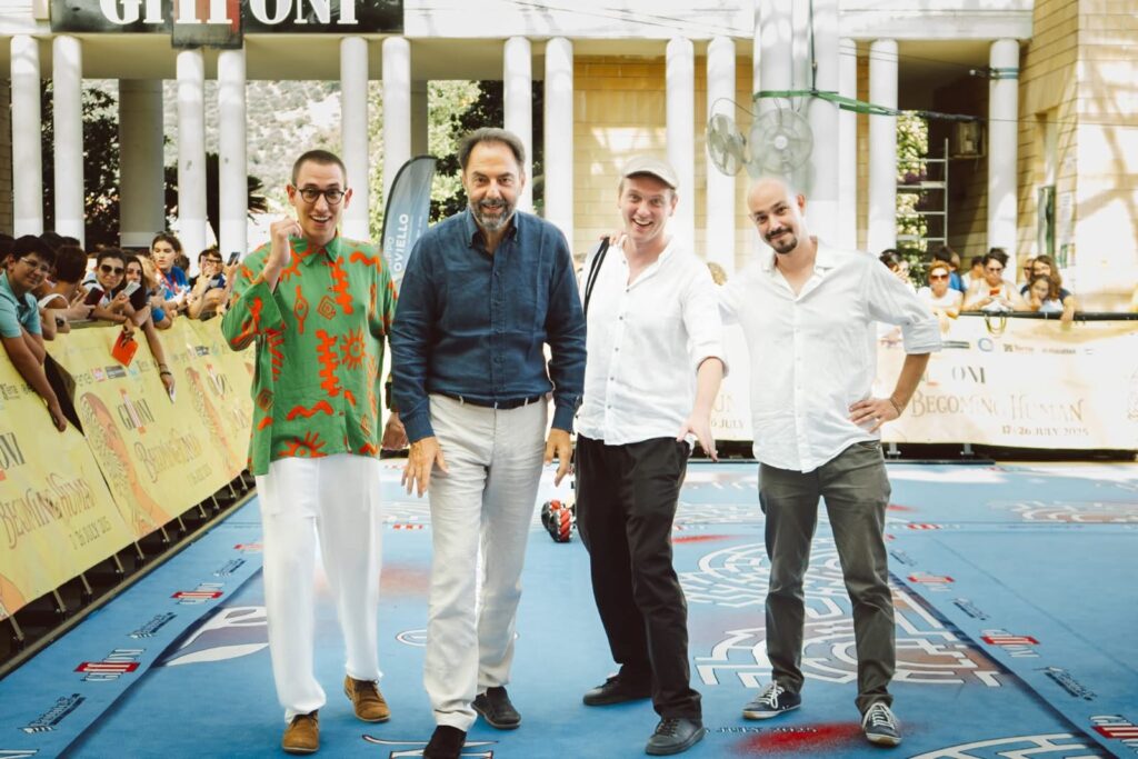 Il cast di Anselmo Wannabe: Neri Marcoreè, Francesco Forti, Massimo Ottoni e Federico Turani