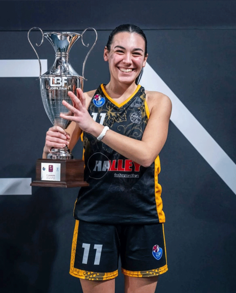 Asia Battellini con la Coppa Italia
