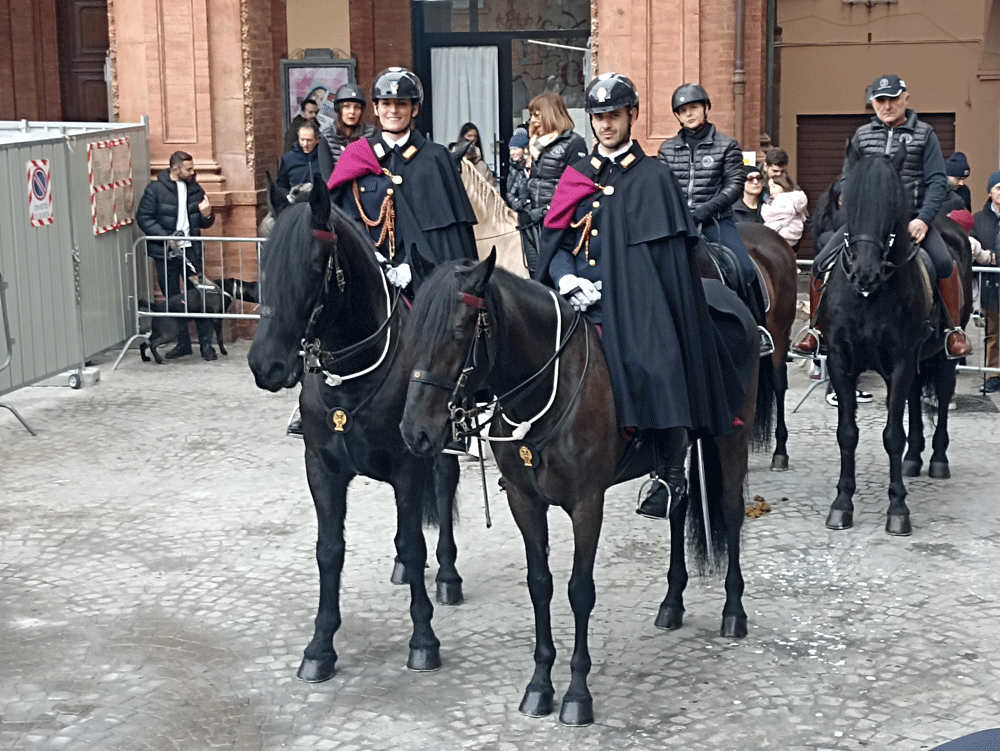 La benedizione degli animali, presente la Polizia
