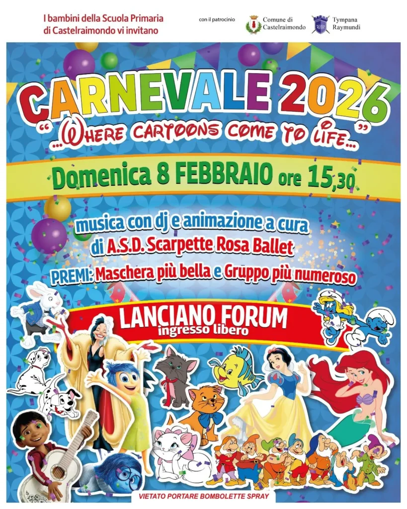 Locandina del Carnevale al Lanciano Forum