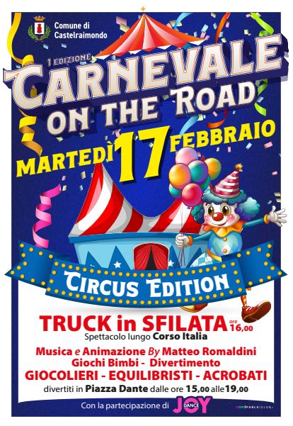 la locandina del Carnevale On the Road
