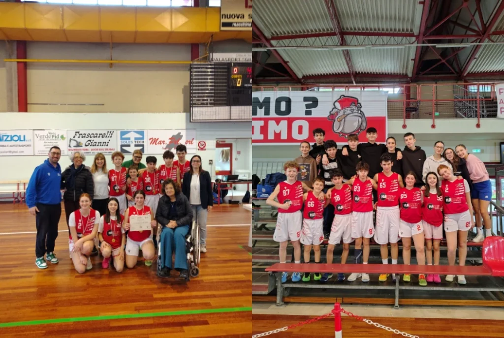 Studenti e studentesse dell'Istituto Enrico Mattei di Matelica che hanno partecipato ai giochi della gioventù