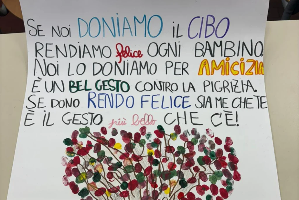 Studenti e studentesse del Baldoni di Recanati donacibo 
