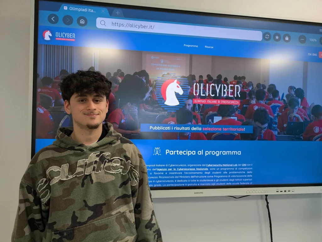 Leonardo Brignoccoli finalista delle Olimpiadi italiane di Cybersicurezzaa