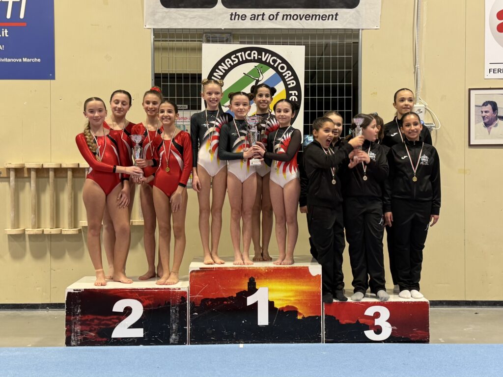 Le atlete della Ginnastica Mogliano sul podio