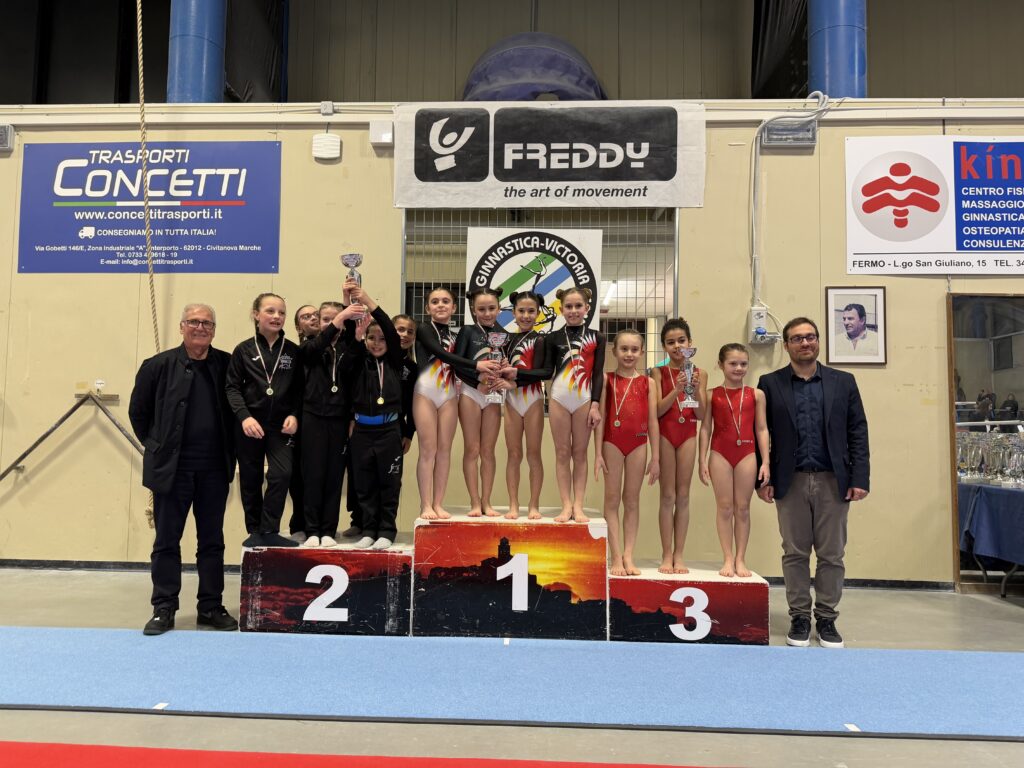 Le atlete della Ginnastica Mogliano sul podio