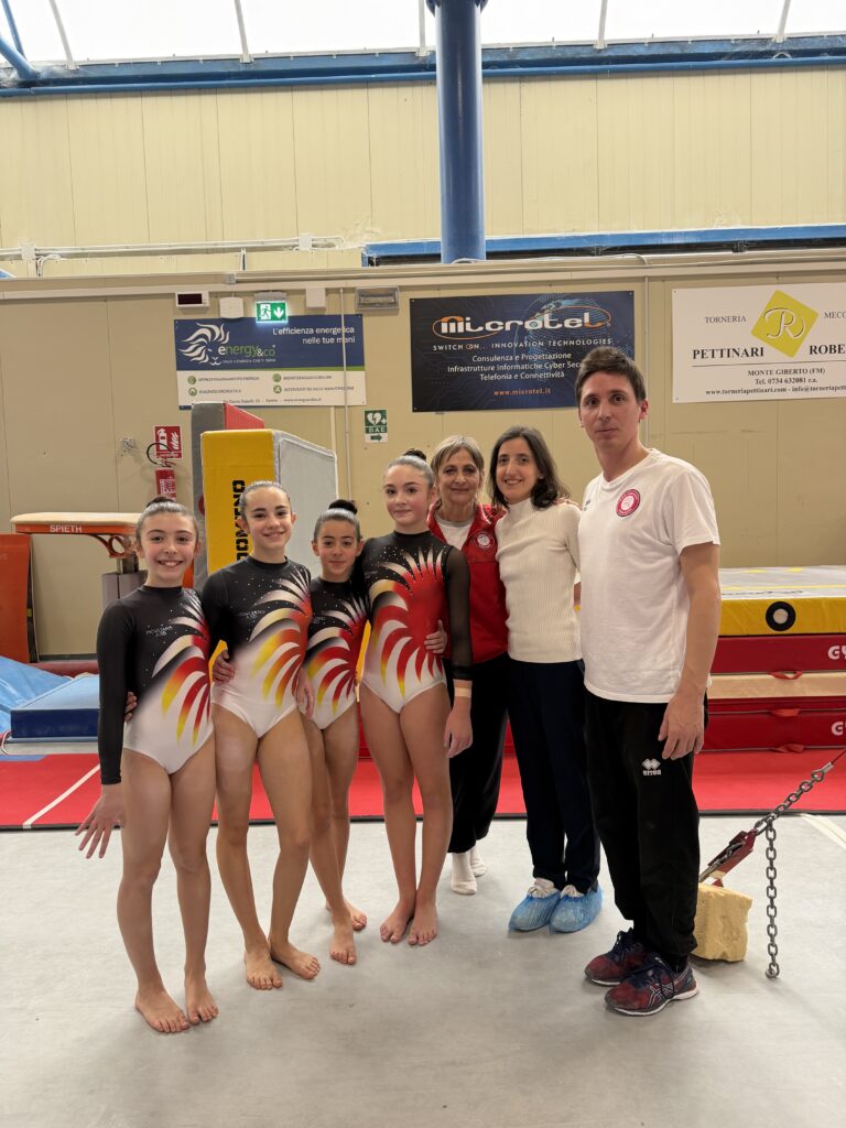 Le atlete della Ginnastica Mogliano sul podio