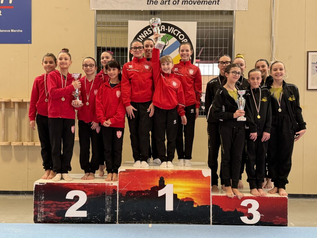 Le atlete della Ginnastica Mogliano sul podio