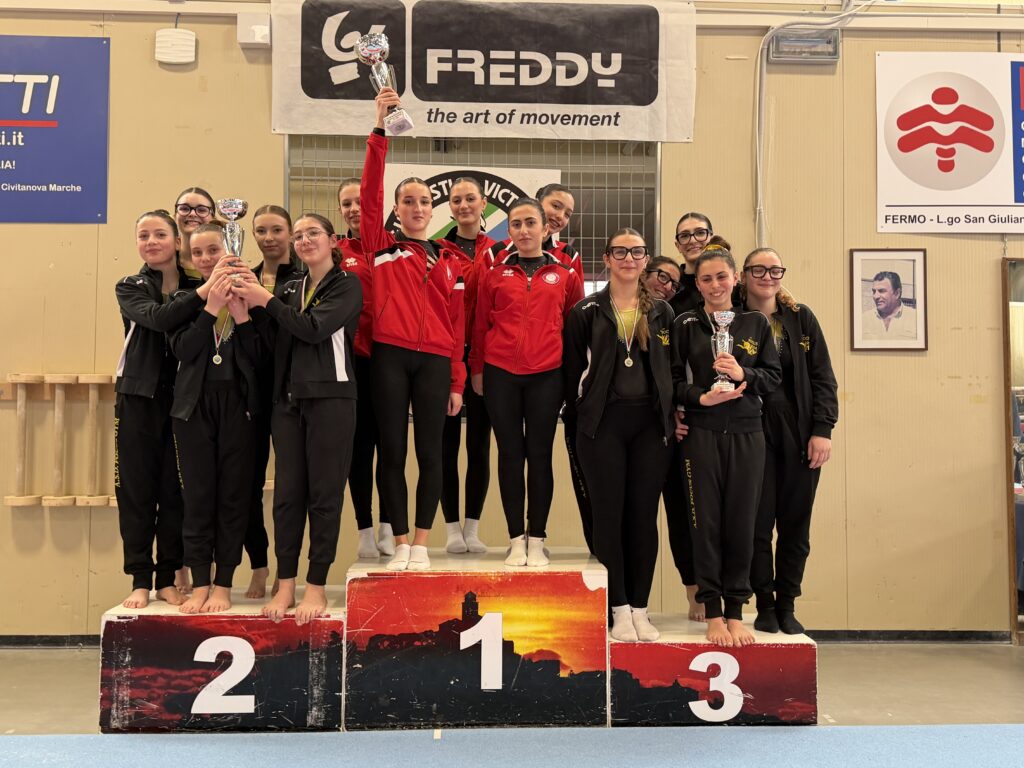 Le atlete della Ginnastica Mogliano sul podio