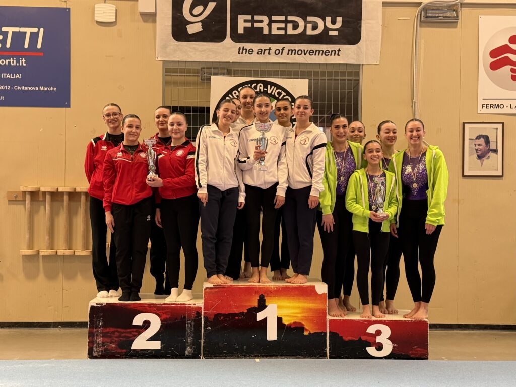 Le atlete della Ginnastica Mogliano sul podio