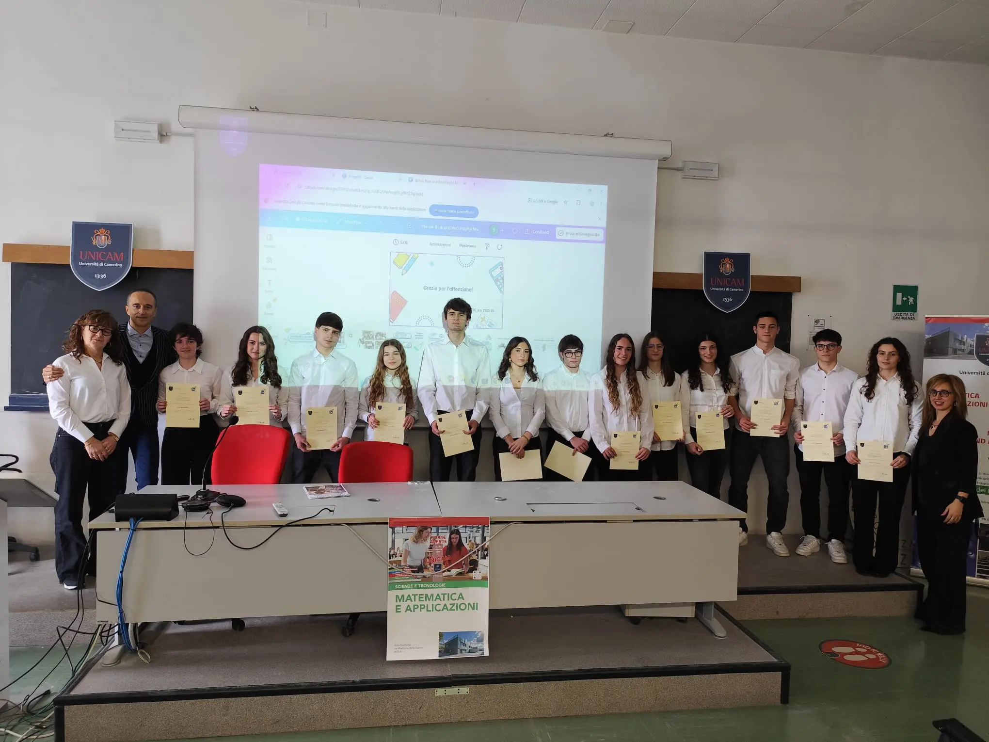 Festa dei licei matematici delle Marche, consegna degli attestati al Galilei di Macerata