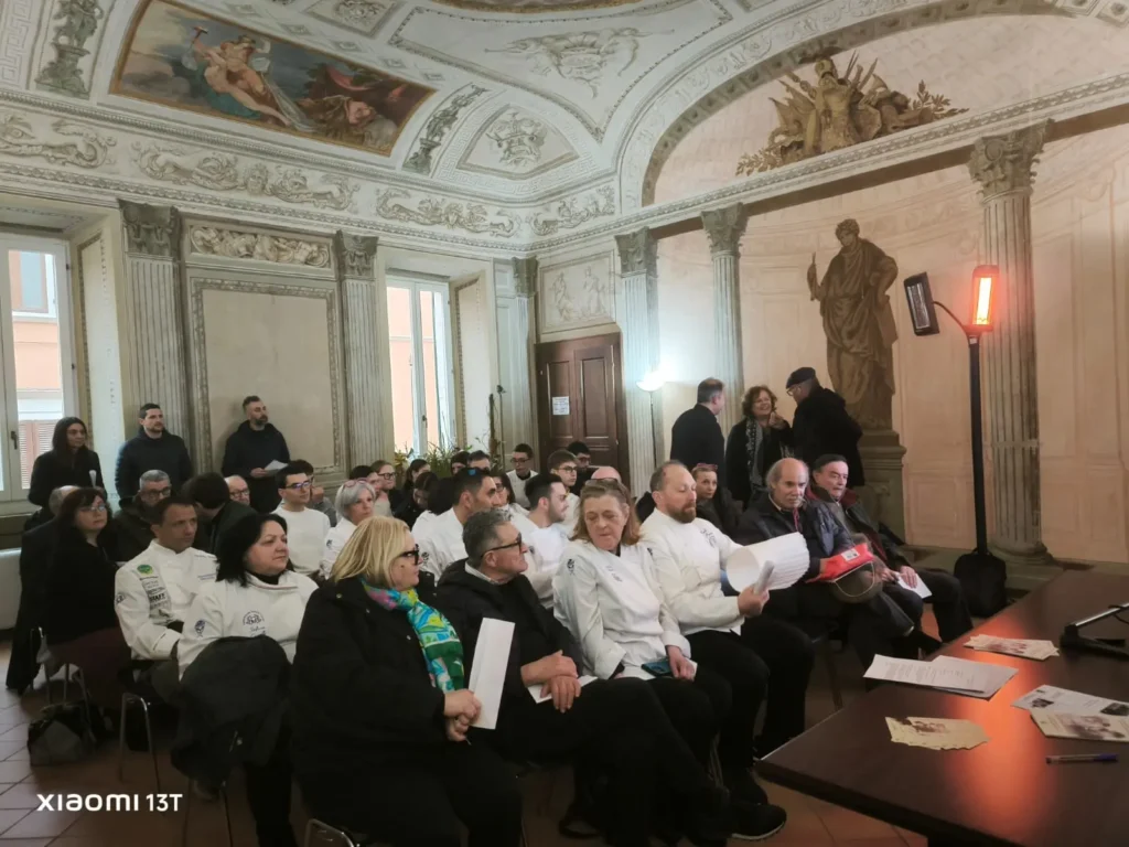 Un momento dell'incontro a Cingoli per discutere il disciplinare pe rla preparazione dei Vincisgrassi