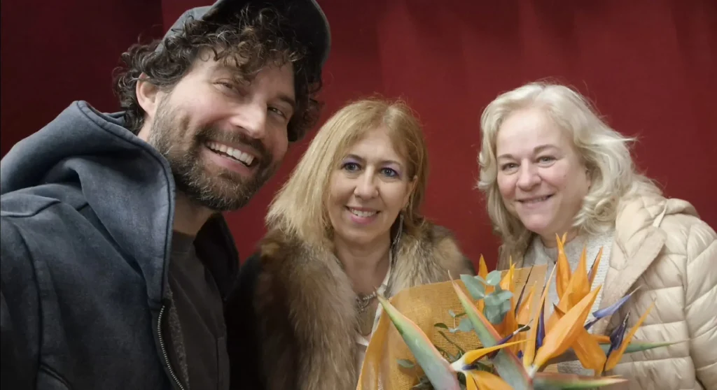 Simone Riccioni con Carla Baldoni e Anna Laura Pesallaccia