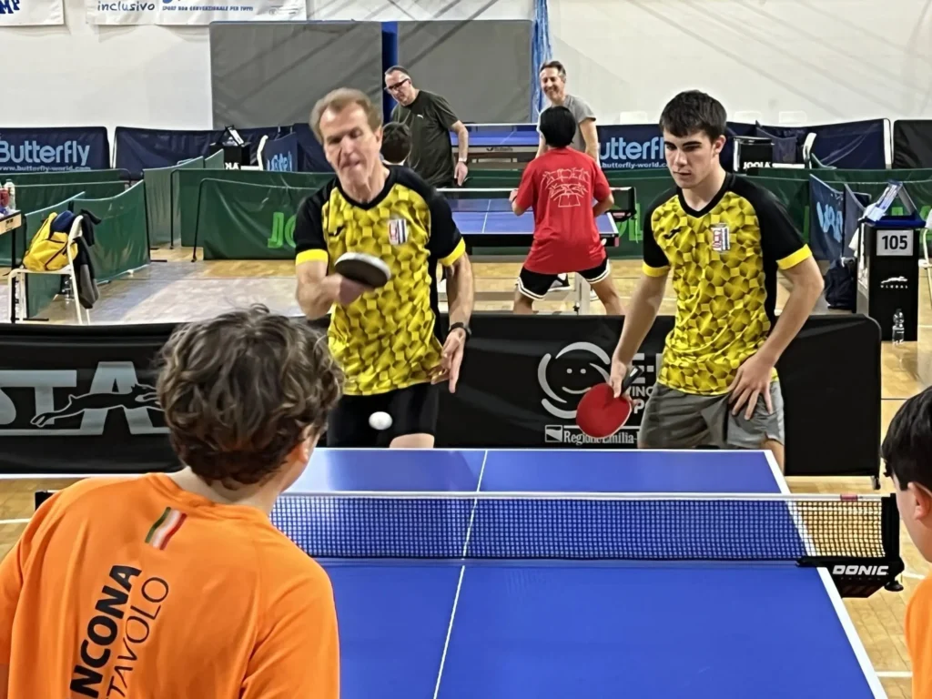 Matteo Belardinelli con lo zio Stefano nel doppio