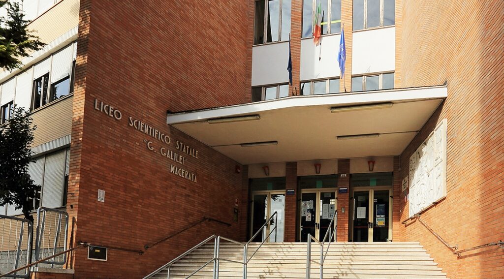 La sede storica del liceo scientifico Galilei di Macerata