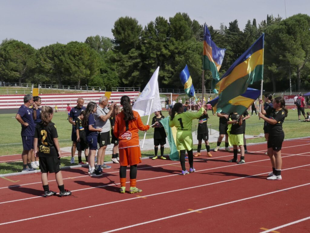 Un momento della sfilata alla Clementoni Cup