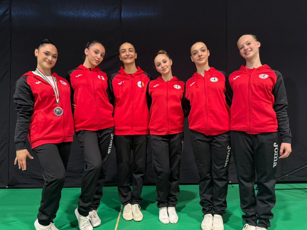 Le atlete di Ginnastica Macerata