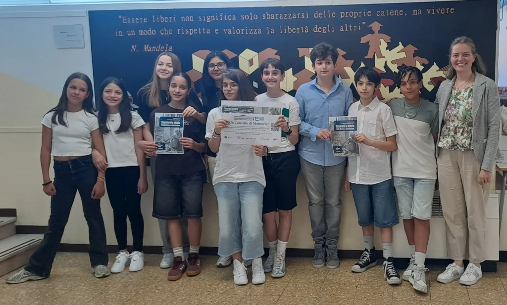 La delegazione della 2C che ha preso parte il 9 giugno alla Conferenza Aiph di Udine 2026 con la prof.ssa Maria Chiara Paparelli 