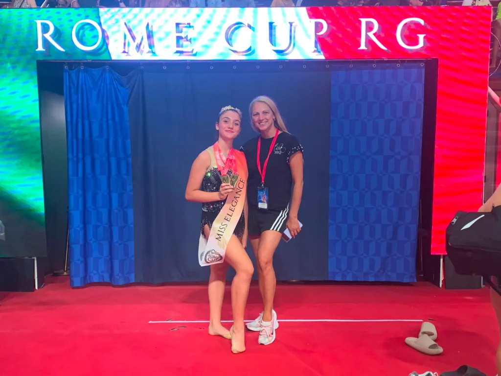 Emma Pierucci con l'allenatrice Alexeeva Nadezda Simoncini