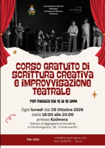 A Civitanova creatività in scena: torna il laboratorio gratuito di teatro e scrittura per adolescenti