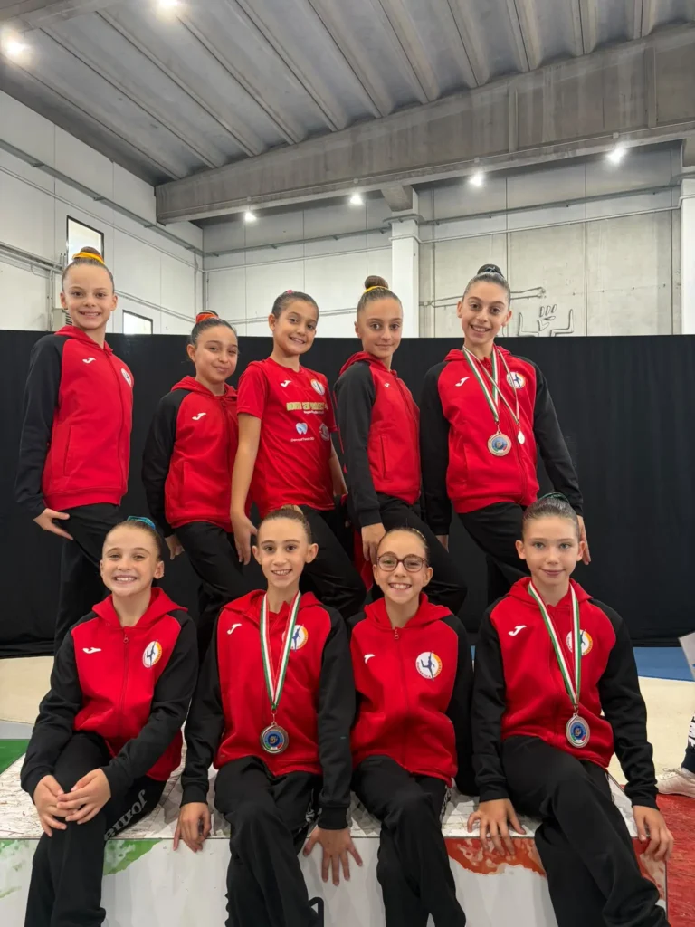 Le atlete di Ginnastica Macerata