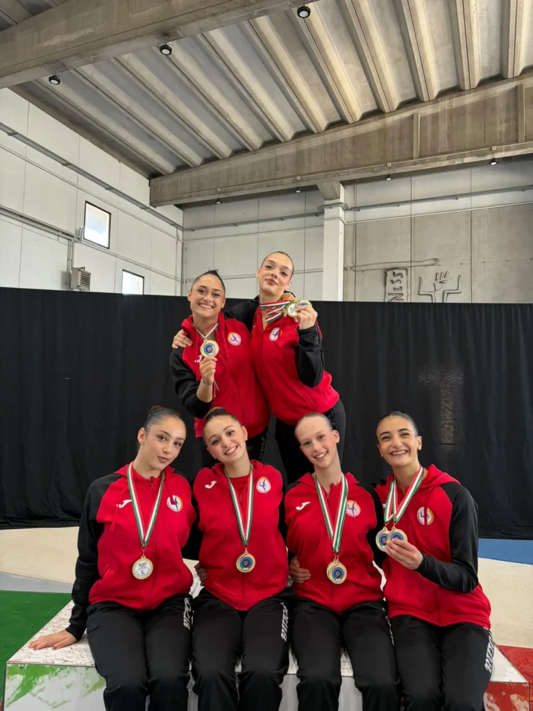 Le atlete di Ginnastica Macerata